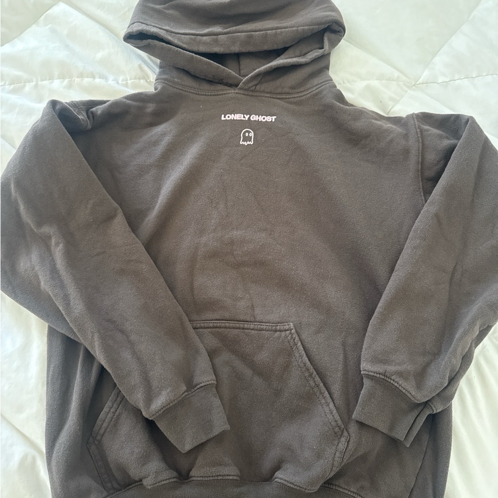 Lonely Ghost Dark Brown Hoodie